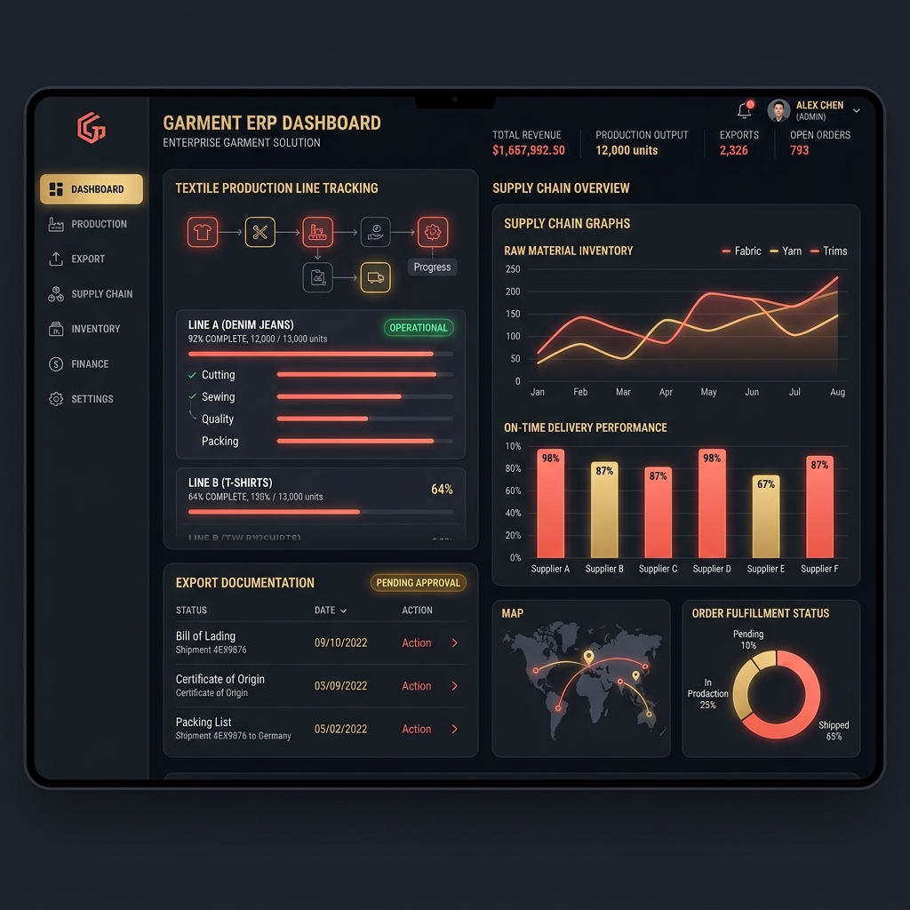 GarmentFlow ERP System